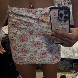 Zenana Outfitters Floral Patterned Skirt